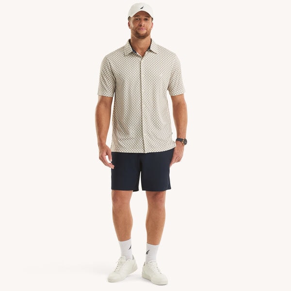 Big & Tall Printed Classic Fit Button-Down Polo