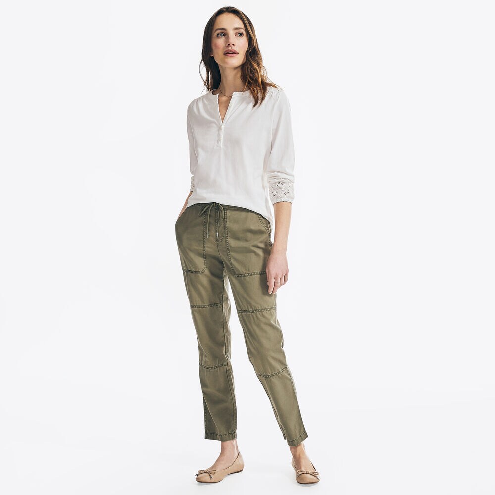 SUSTAINABLY CRAFTED UTILITY PULL-ON PANT,Teal Wave,large