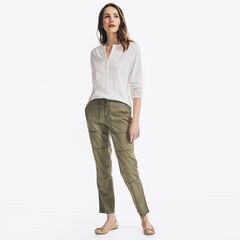 SUSTAINABLY CRAFTED UTILITY PULL-ON PANT,Teal Wave,large
