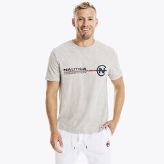 SUSTAINABLY CRAFTED NAUTICA COMPETITION GRAPHIC T-SHIRT,Grey Heather,large