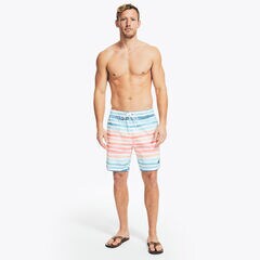 8" SUSTAINABLY CRAFTED WAVE STRIPE SWIM,True Navy,large