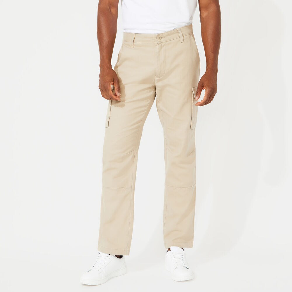 CLASSIC FIT CANVAS CARGO PANTS,True Khaki,large