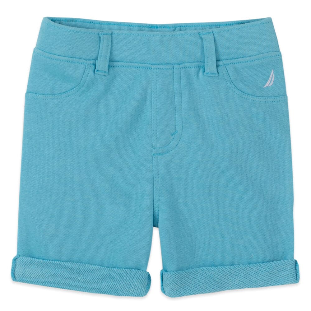 TODDLER GIRLS' STRETCH PULL-ON SHORT (2T-4T),Stormy Blue Wash,large