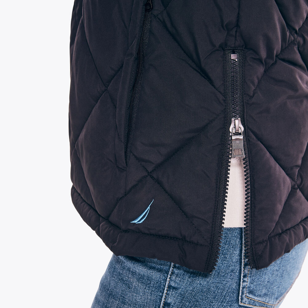 QUILTED TEMPASPHERE PUFFER JACKET,True Black,large