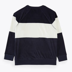 Big & Tall Colorblock Crewneck Sweatshirt,Stellar Blue Heather,large