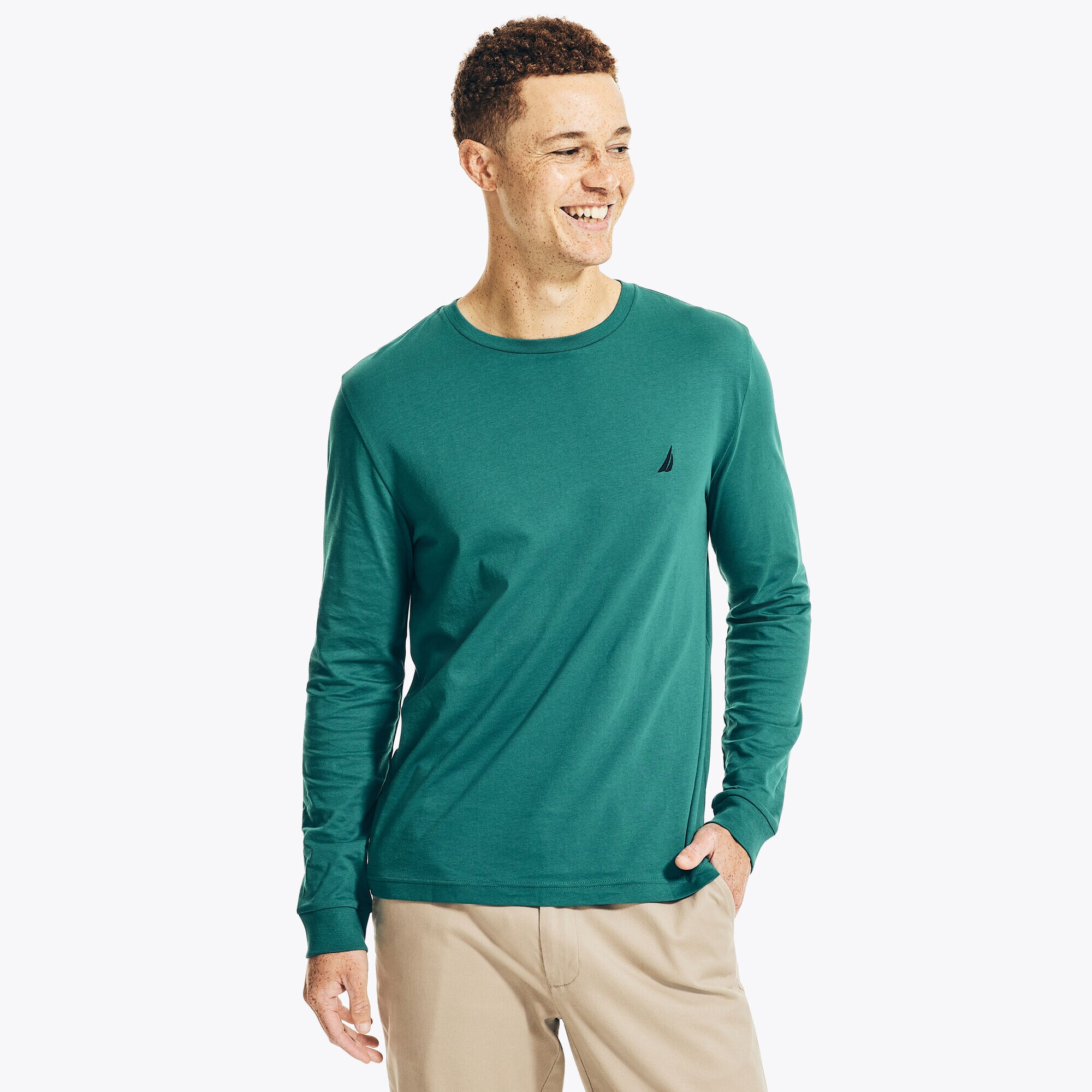 Long-Sleeve Deck T-Shirt,Shaded Spruce,large