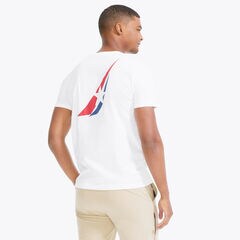 CAPTAIN FLAG GRAPHIC T-SHIRT,Bright White,large