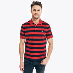 CLASSIC FIT STRIPED POLO,Nautica Red,large