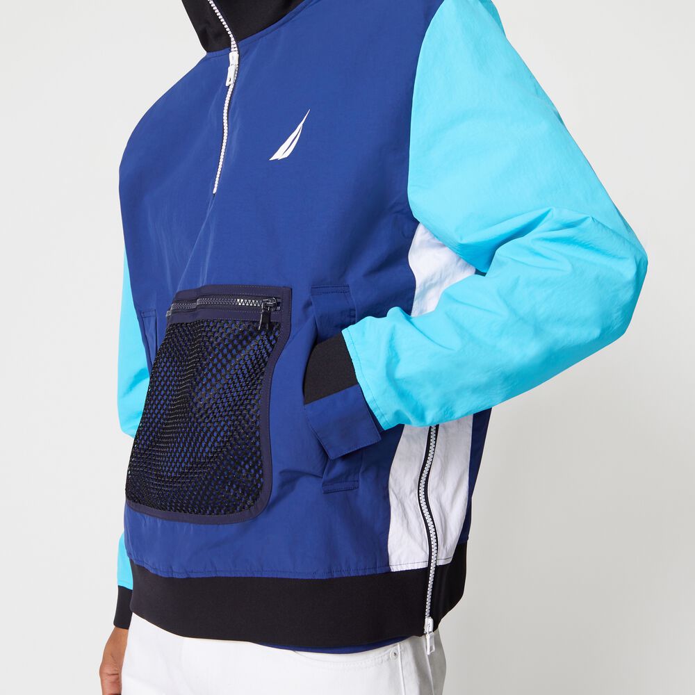 LIGHTWEIGHT COLORBLOCK JACKET,Estate Blue,large