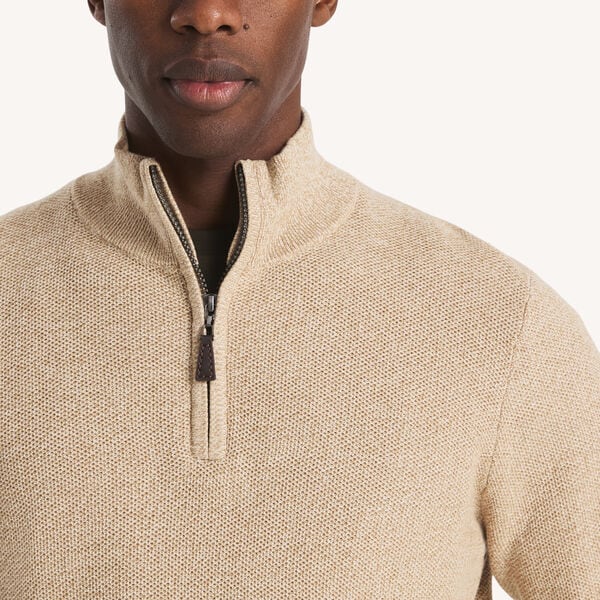 Marled Quarter-Zip Sweater
