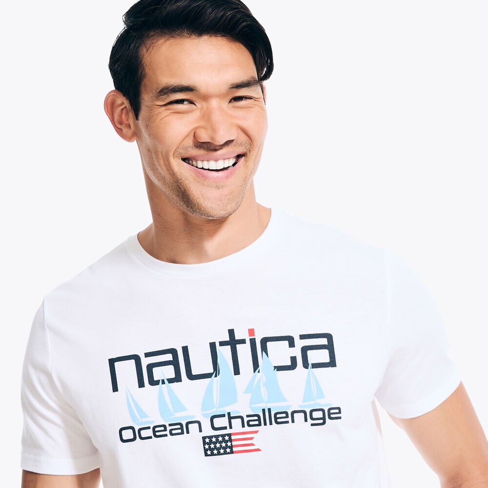 Big & Tall Sustainably Crafted Ocean Challenge Graphic T-Shirt,Bright White,large