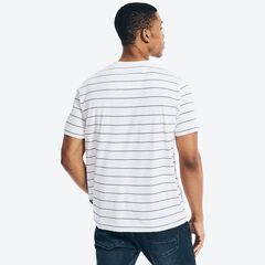 NAVTECH STRIPED T-SHIRT,Bright White,large