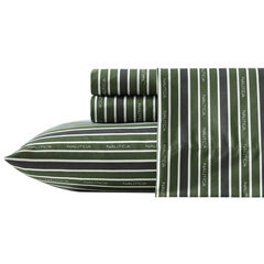 Varadero Typeface Green Twin XL Sheet Set,Fin Green,large