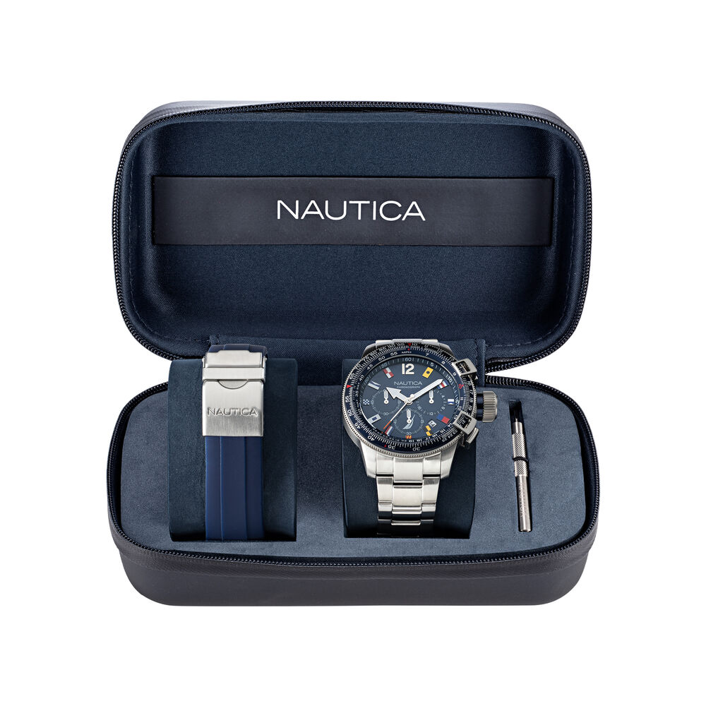 BFC STAINLESS STEEL AND SILICONE WATCH BOX SET,Multi,large