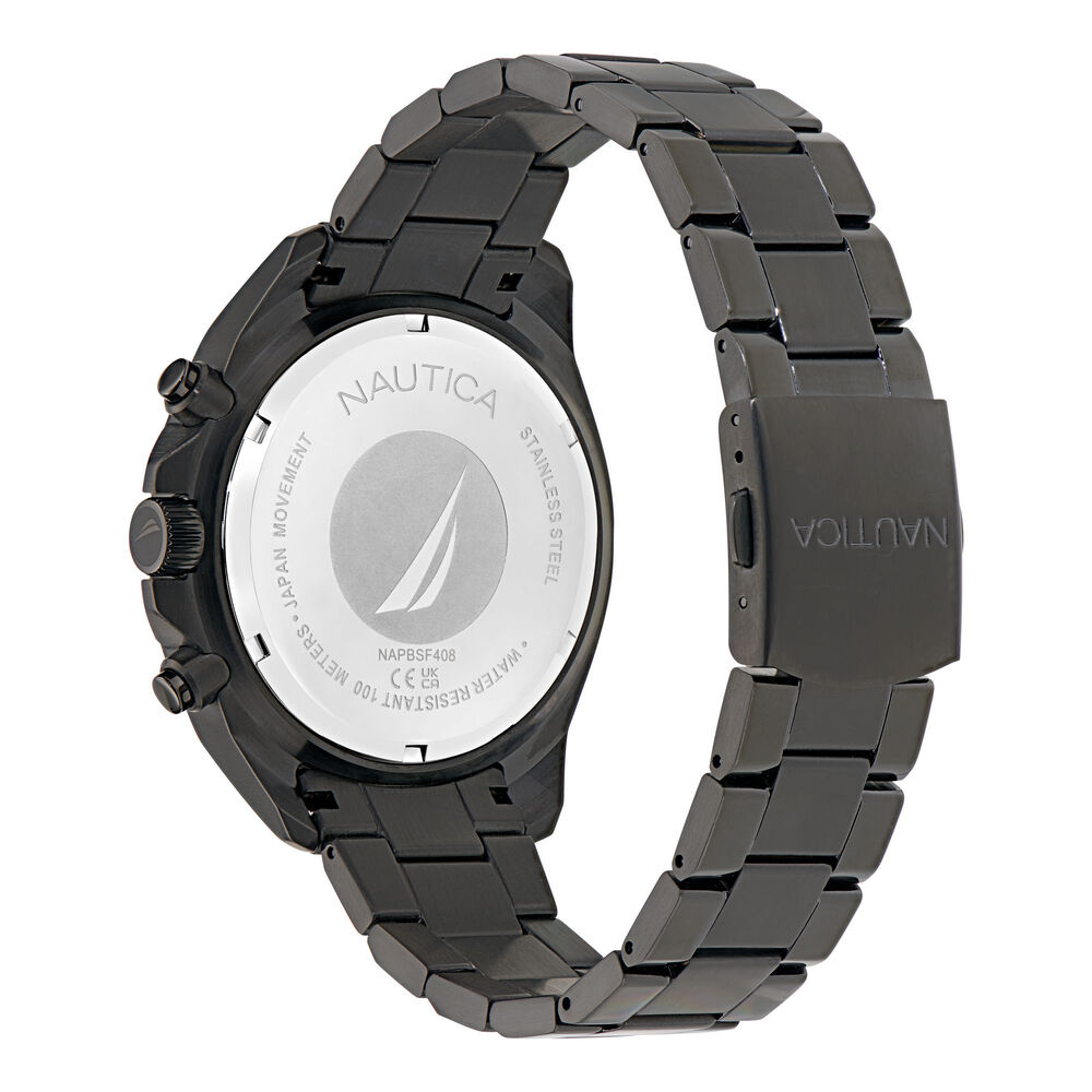 NCT Blue Sail Chronograph Stainless Steel Watch,Black,large