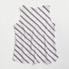STRIPED SLEEVELESS TOP,Marshmallow,large