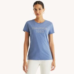 Rhinestone 1983 Graphic T-Shirt,Aquabreeze,large