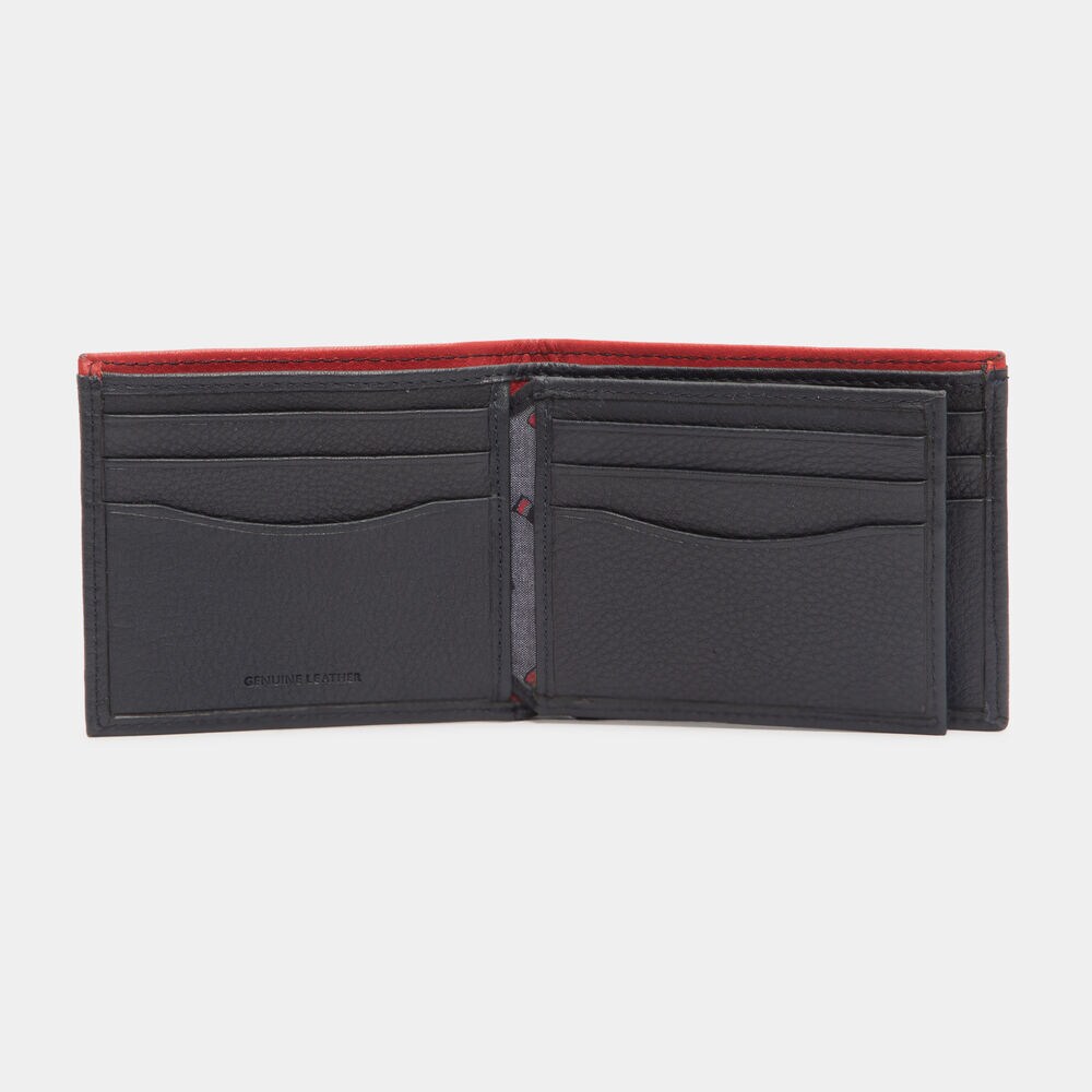 WILDER X-CAP LEATHER SLIM BIFOLD WALLET,Navy,large