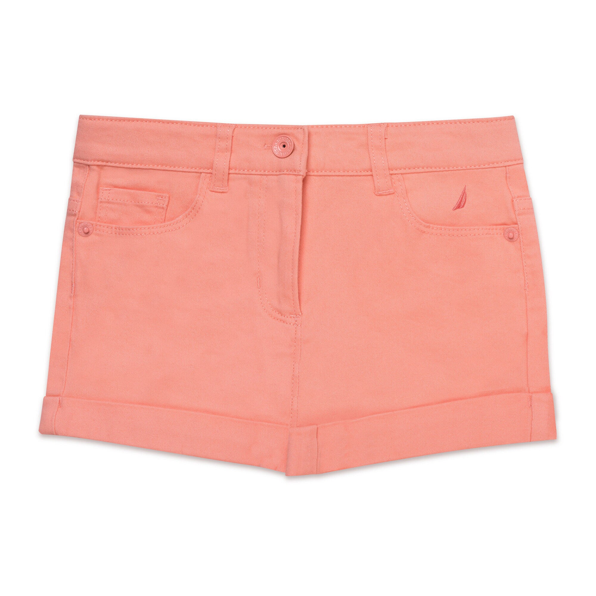 Toddler Girls' Stretch Twill Shorts (2T-4T),Salmon,large