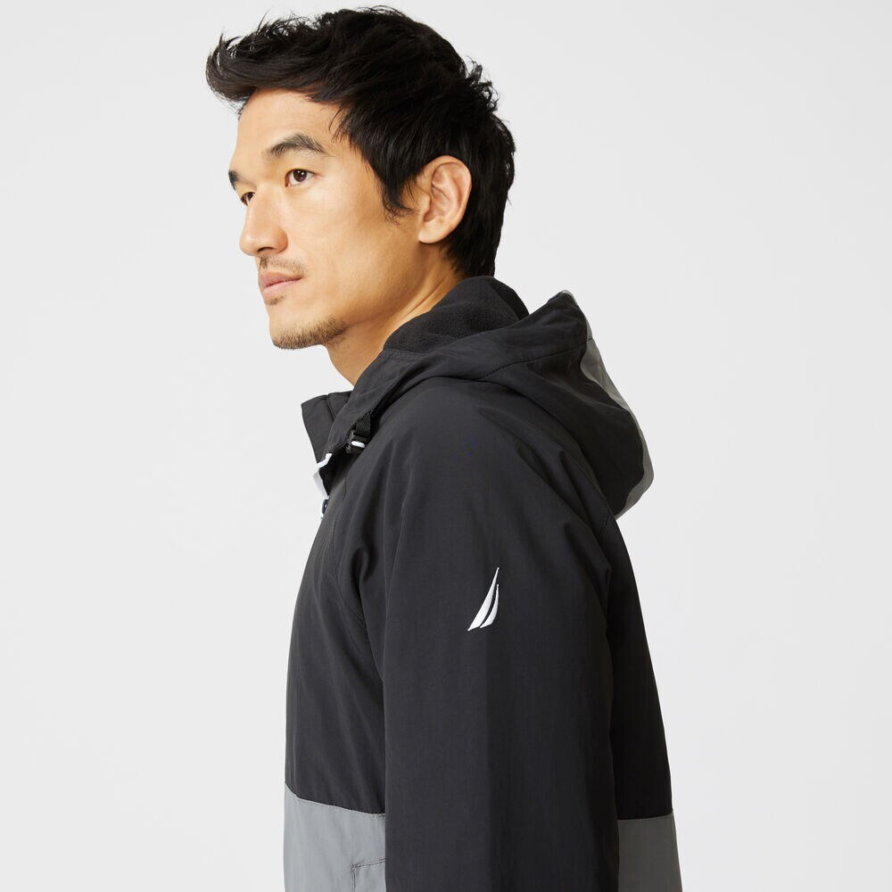 COLORBLOCK HOODED JACKET,Grey Shadow,large