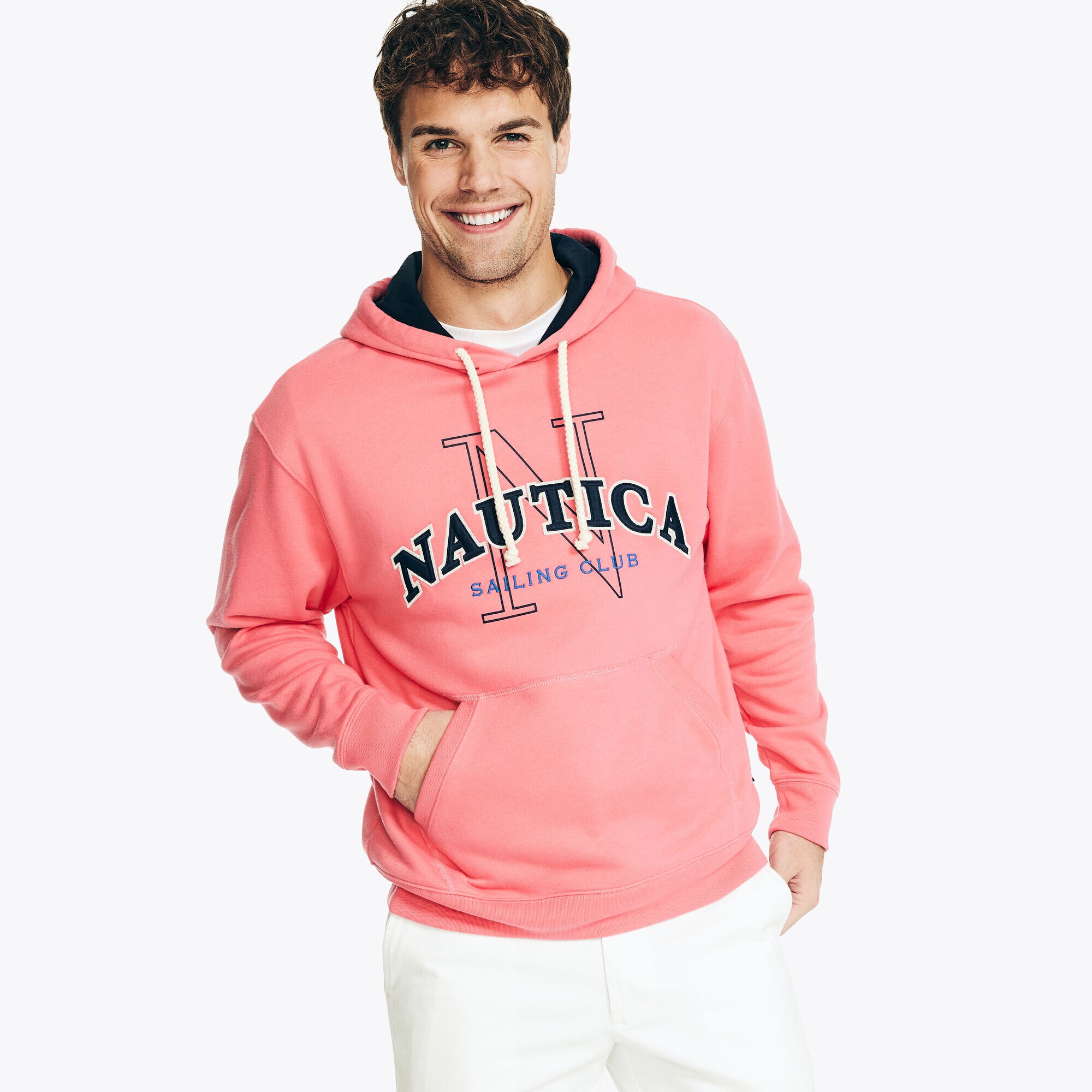 LOGO HOODIE,Teaberry,large