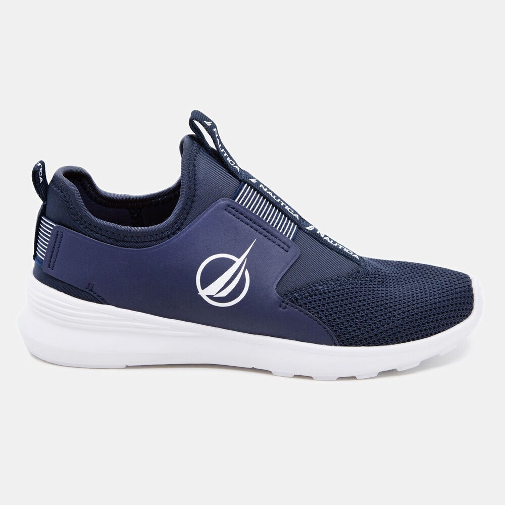 AMBREA MESH SLIP ON SNEAKERS,Navy,large