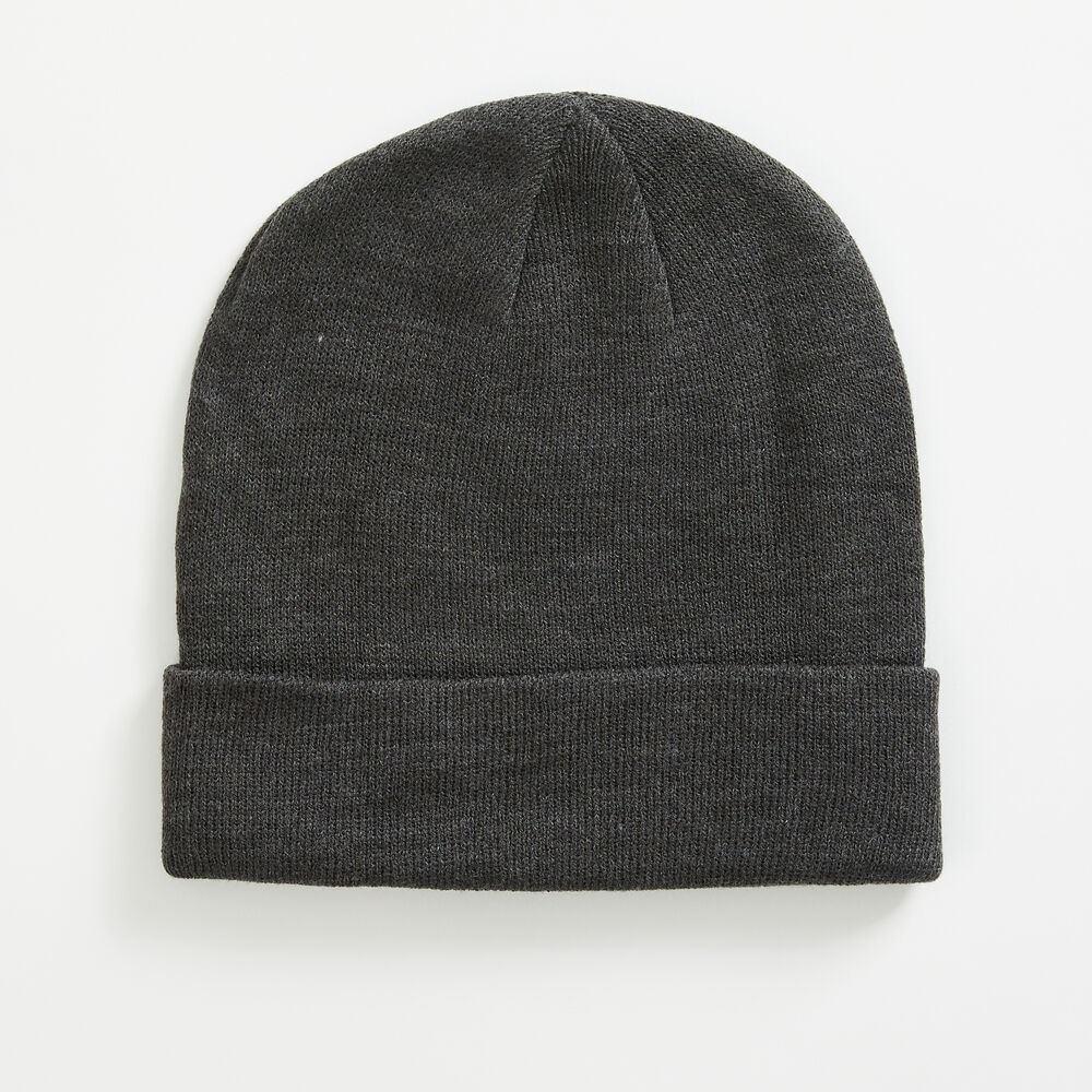 LOGO PATCH CUFFED BEANIE,Grey Heather,large