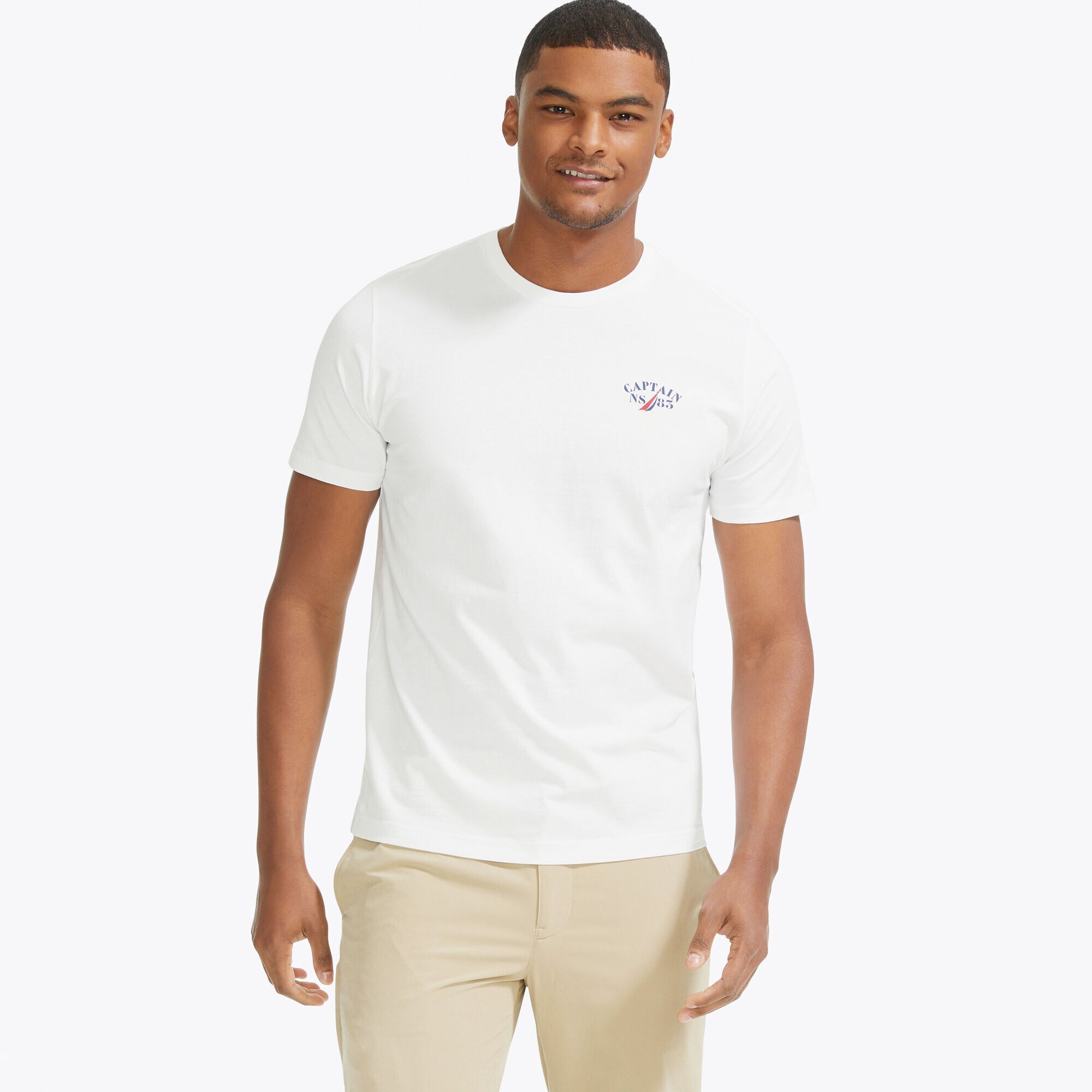 CAPTAIN FLAG GRAPHIC T-SHIRT,Bright White,large