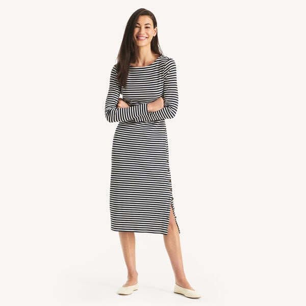 Long Sleeve Side Slit Dress
