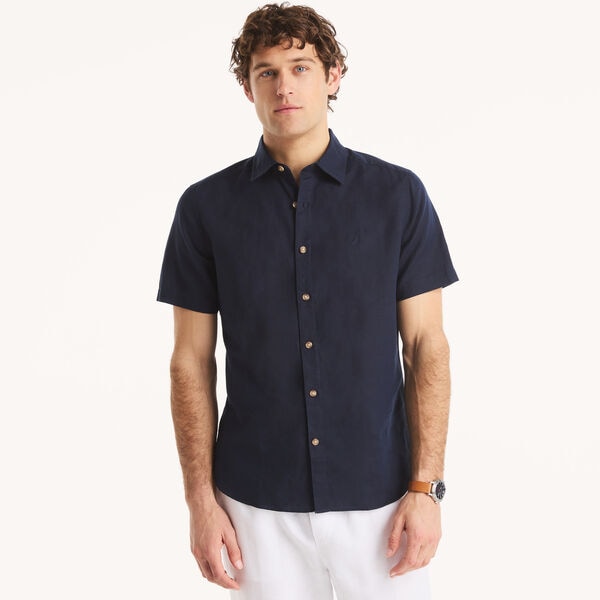 Short-Sleeve Linen Deck Shirt