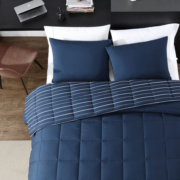 LONGDALE TWIN REVERSIBLE COMFORTER AND SHAM SET