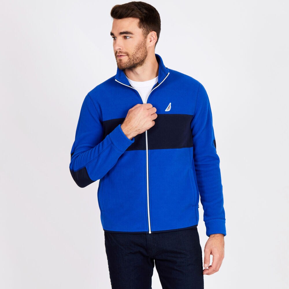 Big & Tall Colorblock Full-Zip Nautex Jacket,Bright Cobalt,large