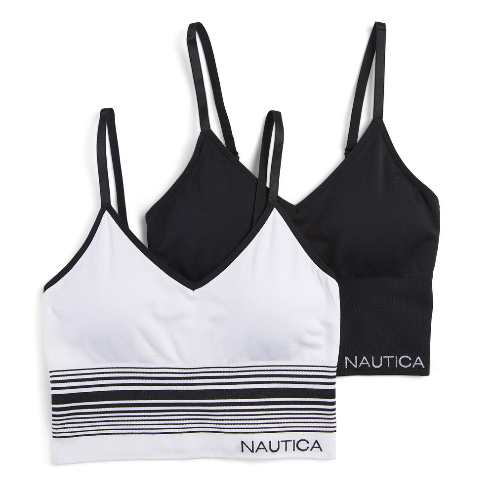 STRIPED LOGO BRAS, 2-PACK,Antique White Wash,large