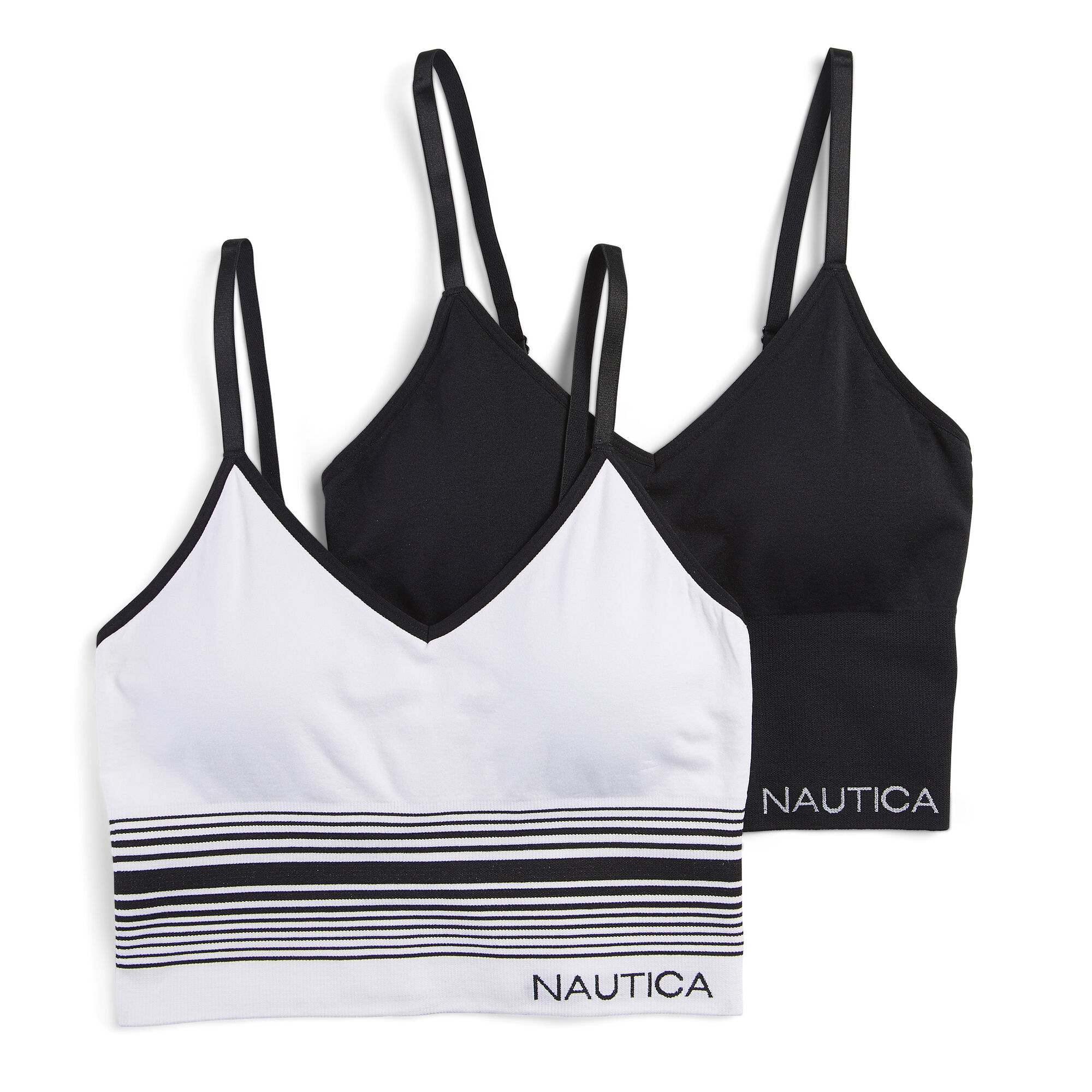 STRIPED LOGO BRAS, 2-PACK,Antique White Wash,large