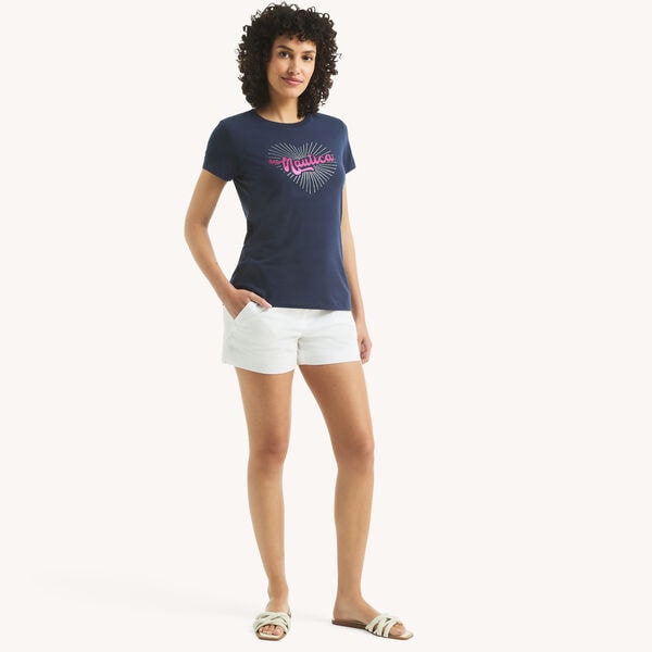 Bright Heart Glitter Graphic T-Shirt