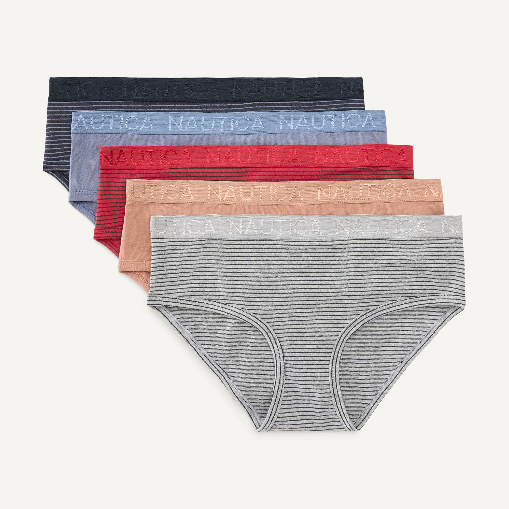 Ribbed Seamless Brief, 5-Pack,Glory Red,large