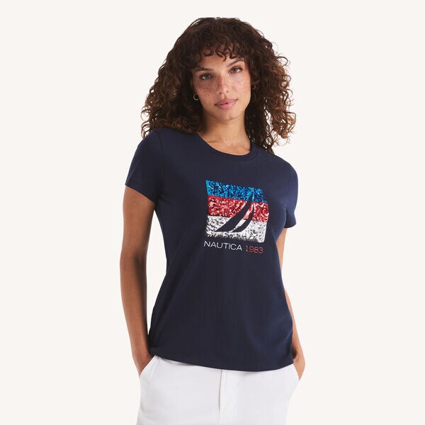 Sequin Americana Sailing Graphic T-Shirt