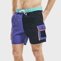 COMPETITION 6" COLORBLOCK SWIM SHORT,Ocean Violet,large