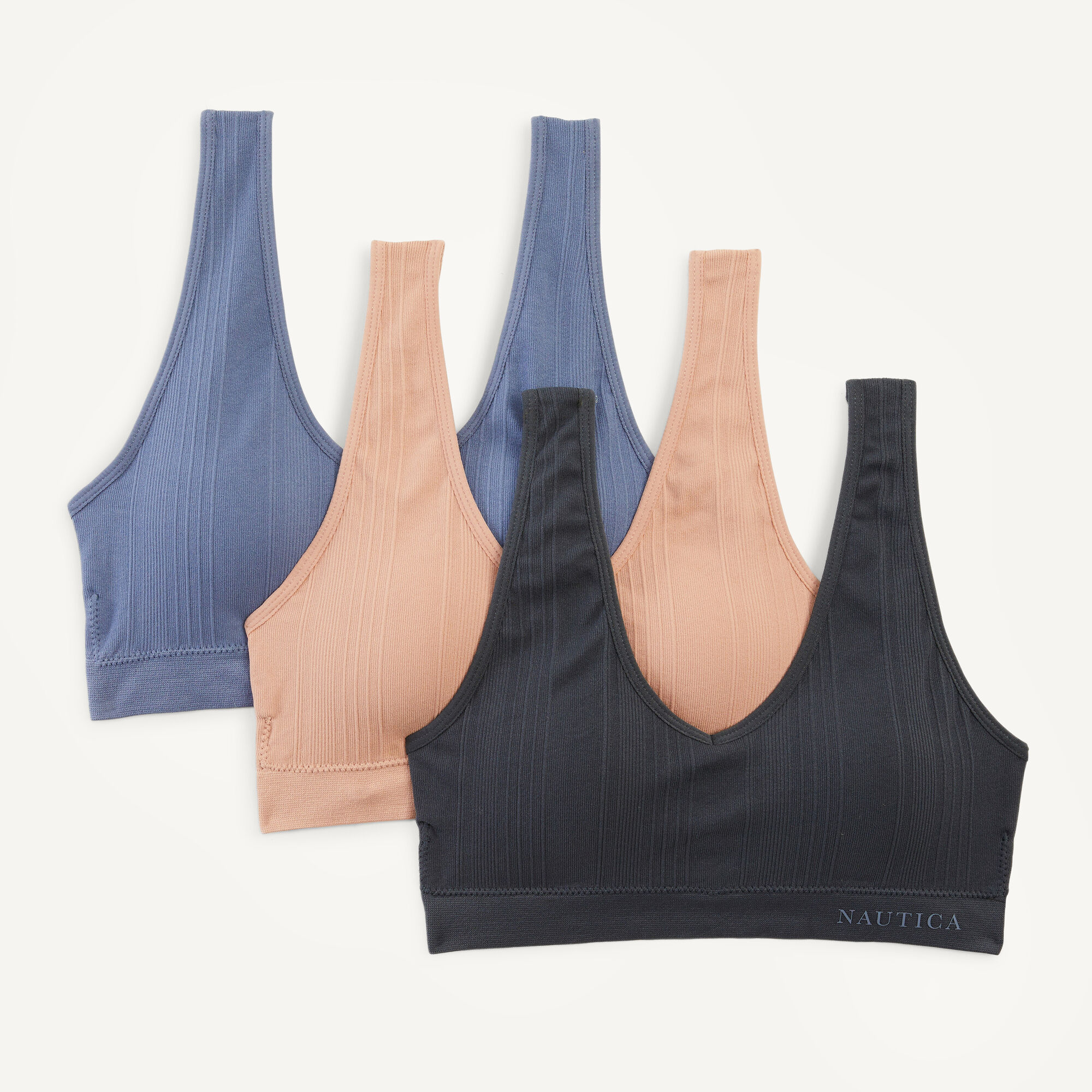 Ribbed Bra, 3-Pack,Angel Blue,large