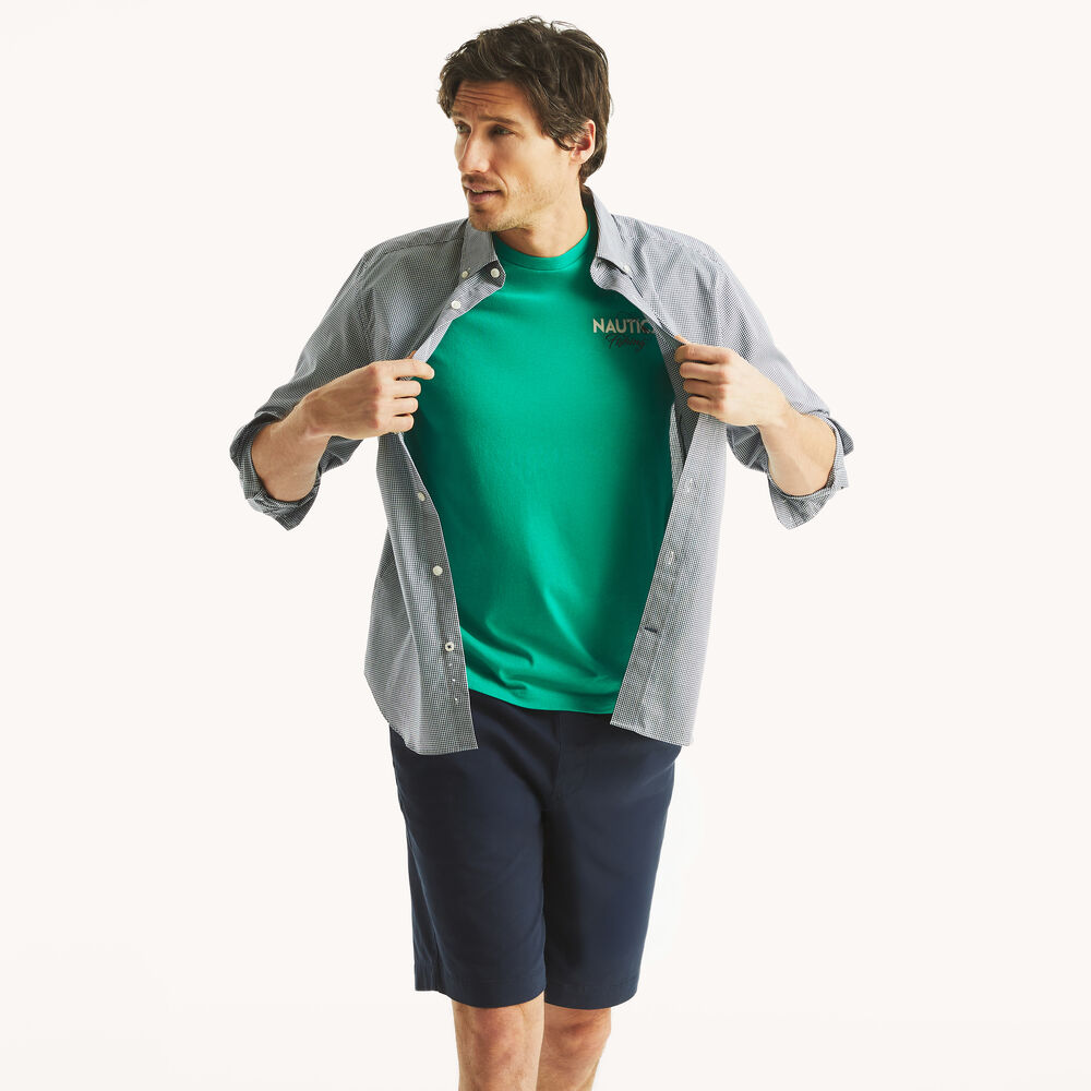 Less Work More Fishing Graphic T-Shirt,Dark Dill,large