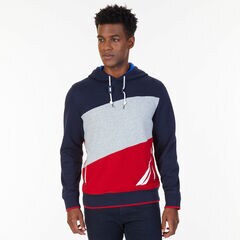 Nautica Heritage Logo Pullover Hoodie,Navy,large