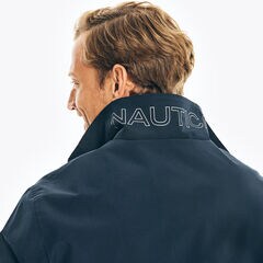 LIGHTWEIGHT RAINBREAKER BOMBER JACKET,Navy,large