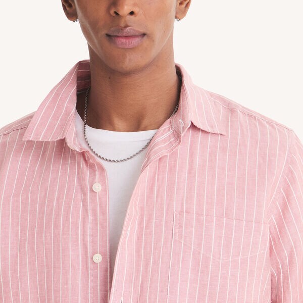 Striped Linen-Blend Shirt
