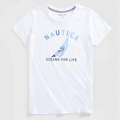 OCEANS FOR LIFE GRAPHIC T-SHIRT,Bright White,large