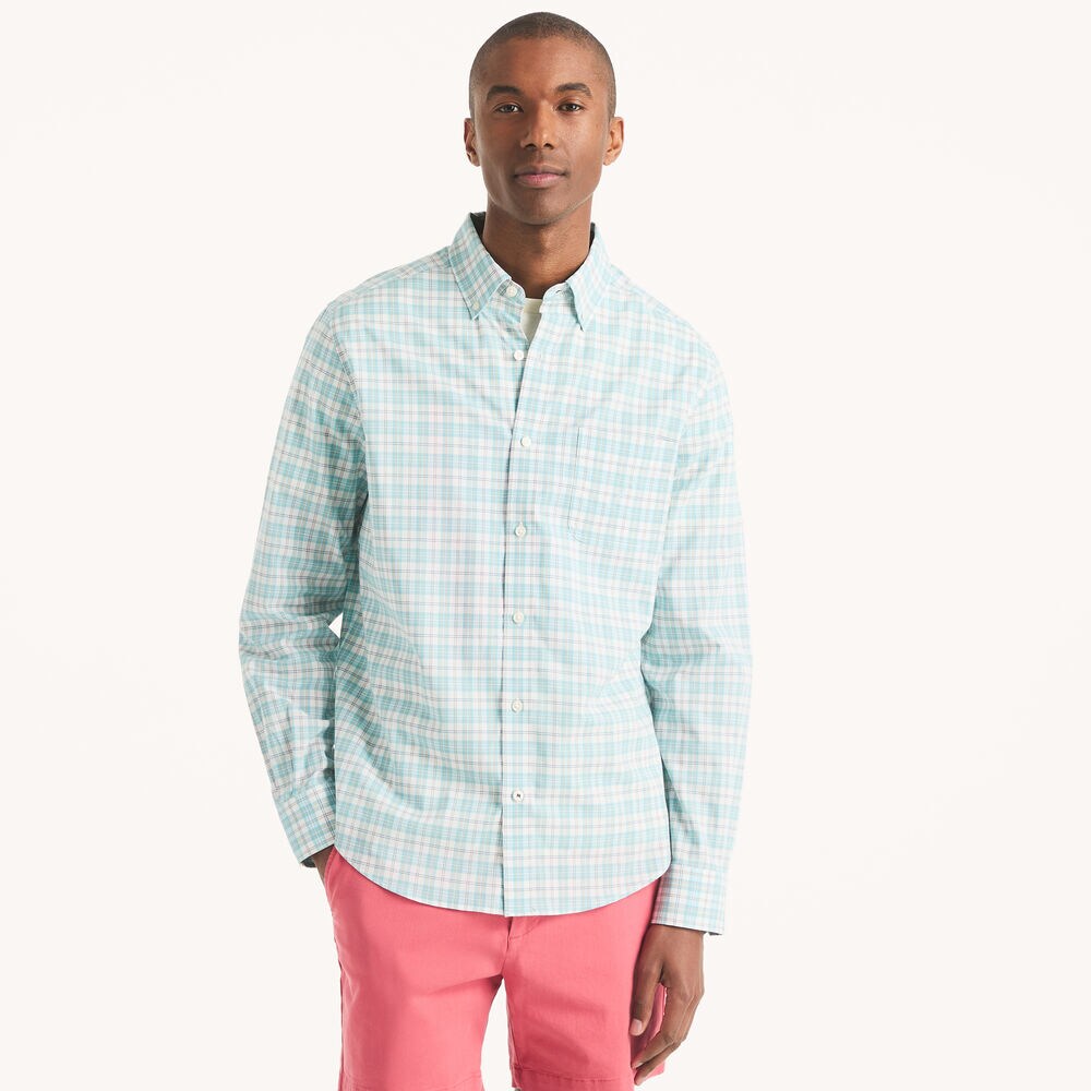 Plaid Shirt,Workshirt Blue,large