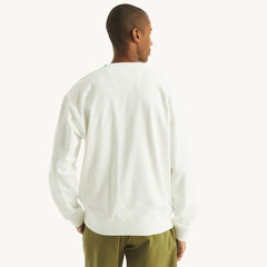 Boat Embroidered Sweatshirt,Sail White,large