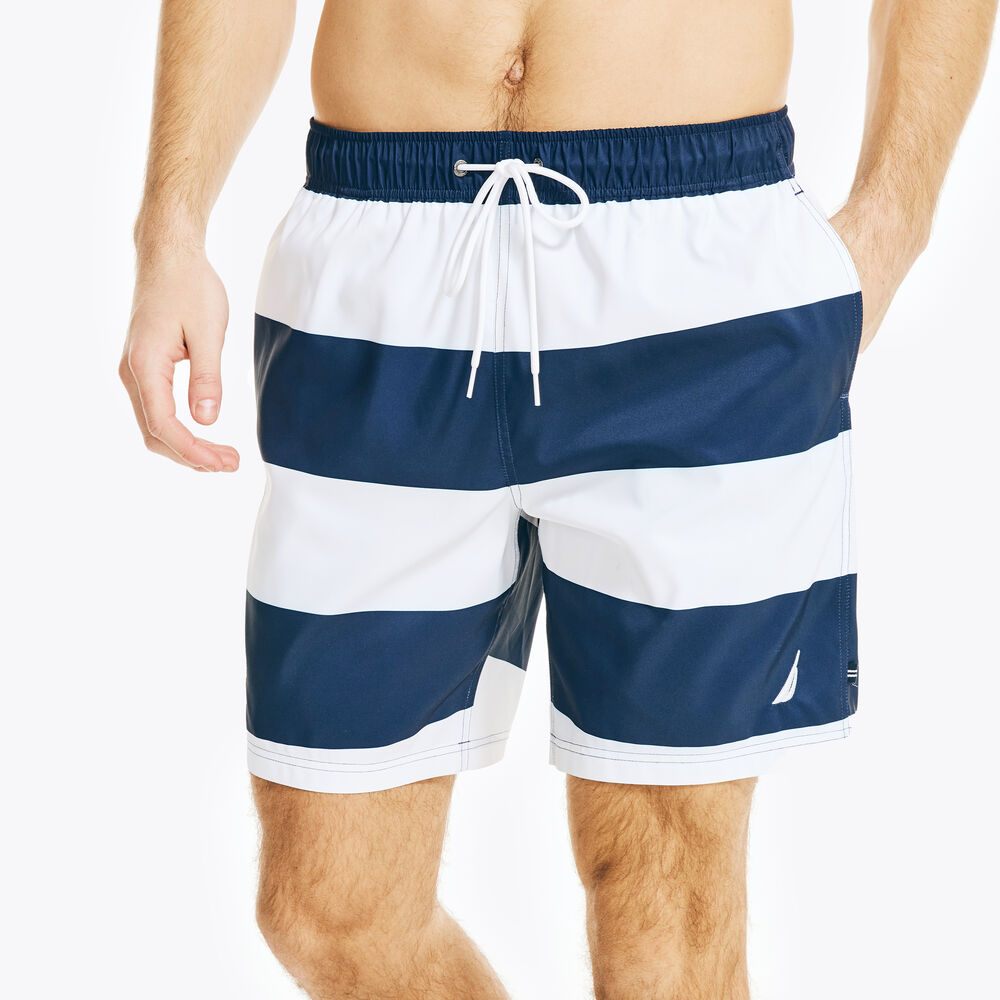 8" STRIPED SWIM,Bright White,large