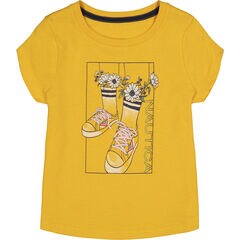 TODDLER GIRLS' SNEAKER GRAPHIC T-SHIRT (2T-4T),Mustard Field,large