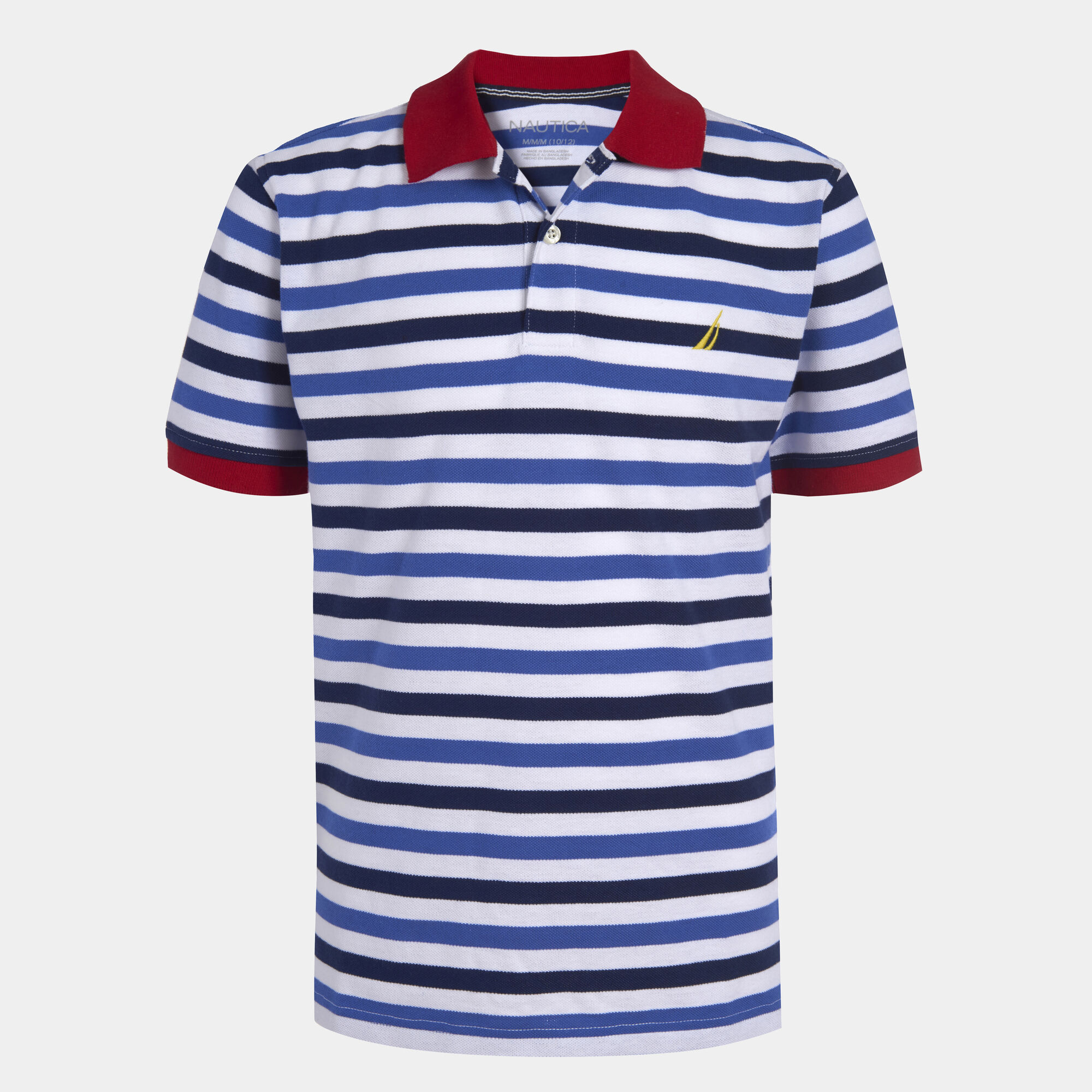 BOYS' PAUL STRIPED POLO (8-20),J Navy,large