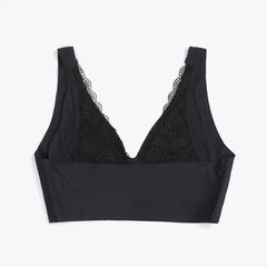 LASER-CUT LOUNGE LACE-BACK BRA, 2-PACK,Black,large